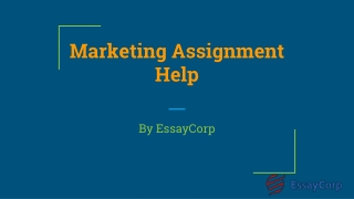 Best Marketing Assignment Help At Affordable Price