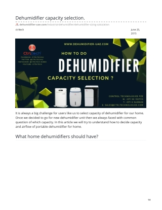 Dehumidifier capacity selection #homedehumidifier #dehumidifiercapacity