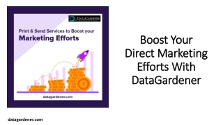 Boost Your Direct Marketing Efforts With Datagardener
