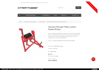 Hammer Strength Seated Biceps For Sale | Buy Plate-Loaded Seated Bicep Curl Machine Online