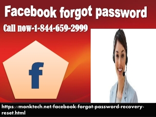 Fix all your Facebook forgot password related issues at 1-844-659-2999