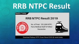 RRB NTPC Result 2019 For Prelims Exam | Get RRB NTPC Answer Key