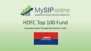 Get Fund Review on HDFC Top 100 Fund (G)