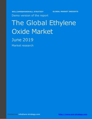 WMStrategy Demo The Global Ethylene Oxide Market June 2019