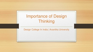 Importance of Design Thinking - Design Thinking Importance – Avantika University