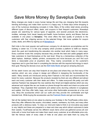 Save More Money By Saveplus Deals