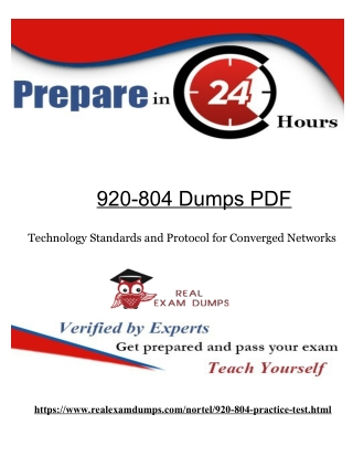 Amazing Nortel 920-804 Dumps – Earn free PDF For 920-804 Exams 2019
