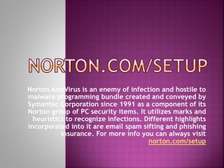 Norton.com/Setup- Antivirus Product Activation