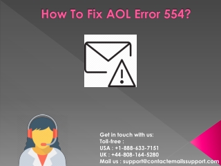 AOL Error Code 554