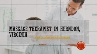 Massage Therapist In Herndon, Virginia  