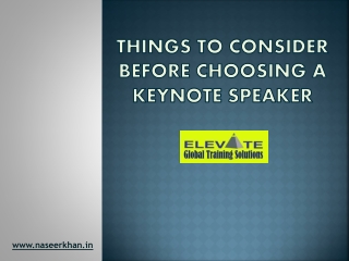 Things To Consider Before Choosing A Keynote Speaker