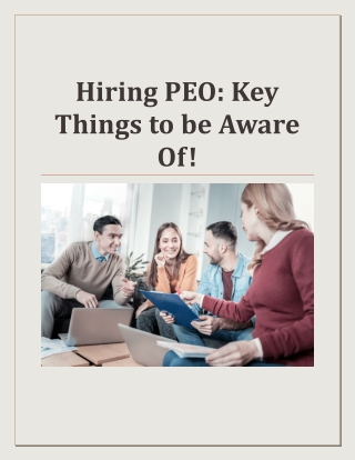 Hiring PEO: Key Things to be Aware Of!