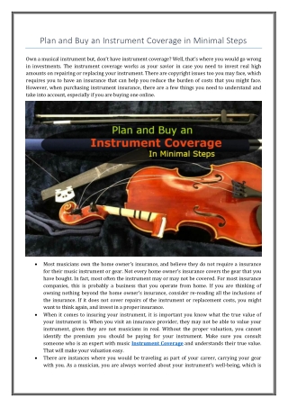 Plan and Buy Instrument Coverage in Minimal Steps