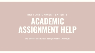 Academic Assignment Help | Online Academic Writing Help