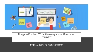 Things to consider while choosing a Lead generation company