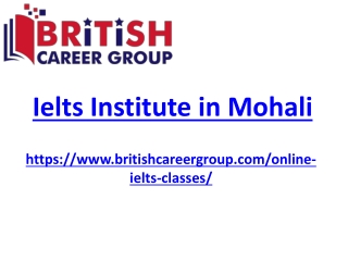 Ielts coaching in Mohali