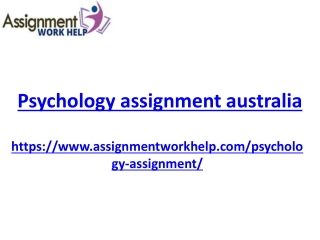 Psychology assignment australia