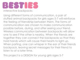 interactive backpacks