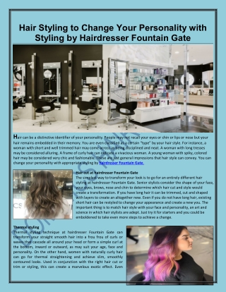 Hairdresser Fountain Gate | Dominics Hairdressing