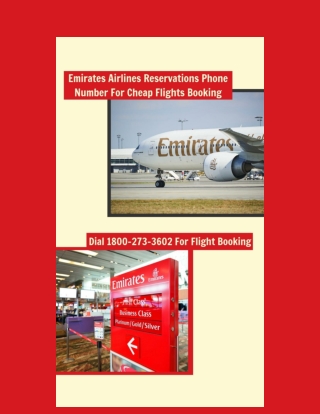 Emirates Airlines Reservations Phone Number For Cheap Flights Booking