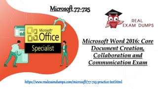 Download Latest Microsoft 77-725 Exam Dumps In Just 24 Hours - Realexamdumps.com