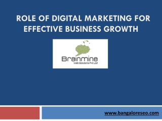 Role of Digital Marketing For Effective Business Growth
