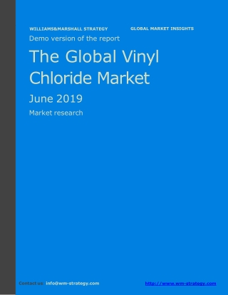 WMStrategy Demo The Global Vinyl Chloride Market June 2019