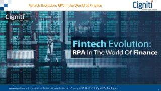 Fintech Evolution: RPA in the World of Finance