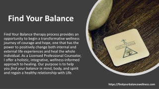 Healthy Mind Body and Spirit - https://findyourbalancewellness.com