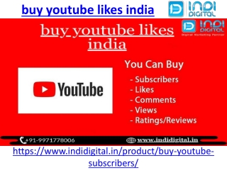 Get the best buy youtube likes india