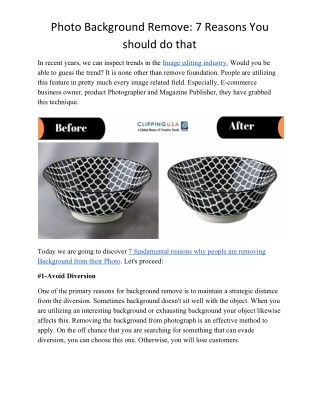 Photo Background Remove: 7 Reasons You should do that