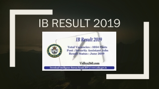IB Result 2019 Issued Soon, IB Security Assistant Tier 1 Cut Off Marks