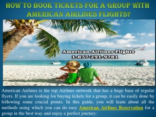 How to Book Tickets for a Group with American Airlines Flights?