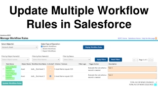 Update Multiple Workflow Rules in Salesforce