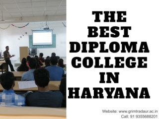 THE BEST DIPLOMA COLLEGE IN HARYANA