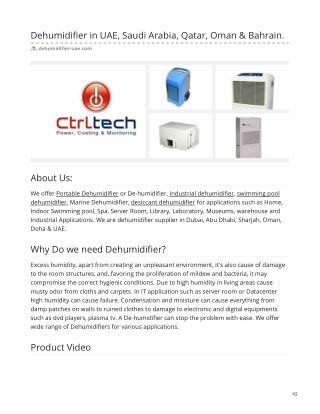 Dehumidifier in uae saudi arabia qatar oman and bahrain –Ctrltech #dehumidifier #buydehumidifier #dehumidifiersupplie