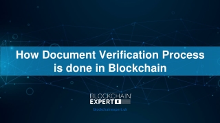 How Document Verification Process is done in Blockchain