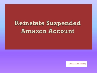 Reinstate Suspended Amazon Account