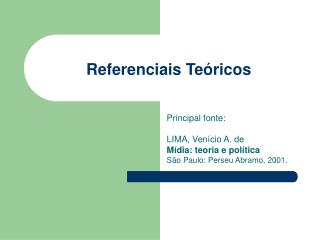 Referenciais Teóricos