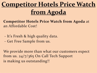 Competitor Hotels Price Watch from Agoda