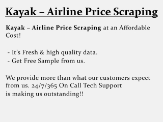 Kayak – Airline Price Scraping