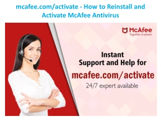 mcafee.com/activate - How to Reinstall and Activate McAfee Antivirus