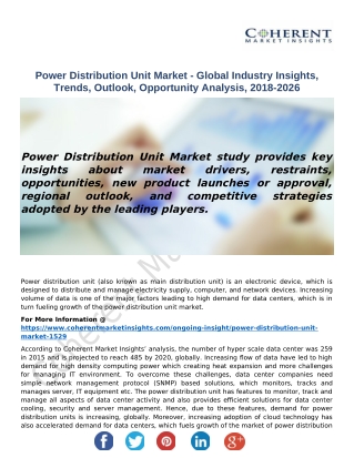 Power Distribution Unit Market