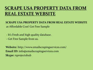Scrape USA Property Data from Real Estate Website