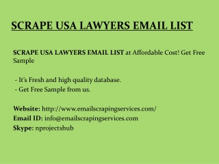 SCRAPE USA lawyers email list