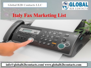 Italy Fax Marketing List