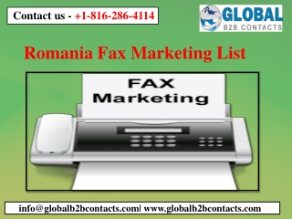 Romania Fax Marketing List