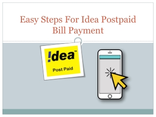 Idea postpaid bill payment