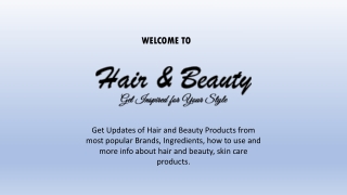 Hair & Beauty Products Information Online