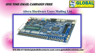 Altera Hardware Users Mailing List